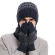 2025 Europe And The United States In Autumn And Winter Men's Warm Wool Hat Knitted Thickened Adult Hat Scarf Gloves Three-piece Set Manufacturers 2025 Europe And The United States In Autumn And Winter Men's Warm Wool Hat Knitted Thickened Adult Hat Scarf Gloves Three-piece Set Manufacturers