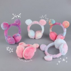 The new 2024 sequined cat ear-shaped ear cups are cute and warm in winter. They are foldable and have a contrasting color plush girl ear cover