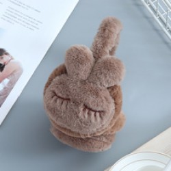 Folding hamburger ear cups, folding warm ear cups, carry solid-color winter cold-proof and frost-proof plush ear cups for both men and women