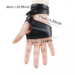 Half-fingered leather glove dance leather U imitation leather Lady Leather Spring and Summer Night Bundle store performance Lady Ga