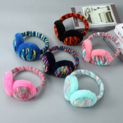 New autumn and winter foldable ear cups, Korean version imitation rex rabbit fur warm ear cups, men's and women's fashionable student ear warming ear cups