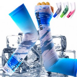 Wholesale of summer sun protection ice sleeves, outdoor cycling meteor sleeves, men's and women's arm guards, ultraviolet ice silk sleeves and arm covers