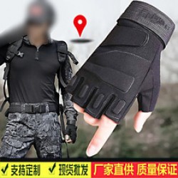 Wholesale tactical gloves, Black Eagle half-finger gloves, outdoor cycling, anti-cut and anti-slip, fitness driving, finger-exposed fishing gloves