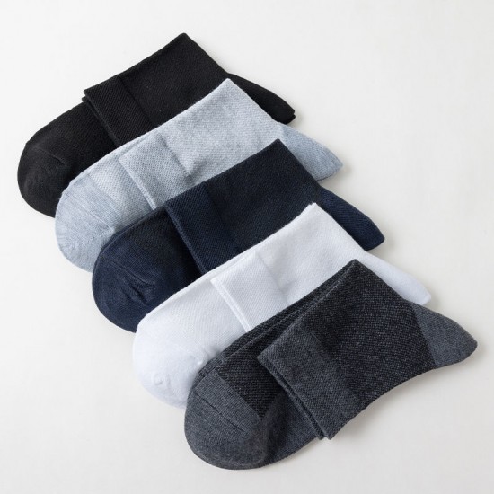 Solid color mesh breathable thin mid-calf socks for men in spring and summer, black business casual sweat-absorbing long socks for spring and autumn Solid color mesh breathable thin mid-calf socks for men in spring and summer, black business casual sweat-absorbing long socks for spring and autumn