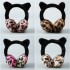 Wholesale of 2023 new warm and anti-freezing leopard print rabbit fur ear cups, foldable outdoor travel windproof hair bands and ear bags