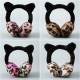 Wholesale of 2023 new warm and anti-freezing leopard print rabbit fur ear cups, foldable outdoor travel windproof hair bands and ear bags Wholesale of 2023 new warm and anti-freezing leopard print rabbit fur ear cups, foldable outdoor travel windproof hair bands and ear bags