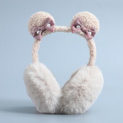 The new Korean-style winter warm ear cups are fashionable, sweet and girlish. The cat-ear folding ear cups keep the ears warm and cozy