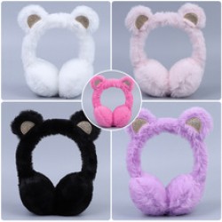 Korean version anti-freeze plush ear cups, warm folding, winter ear protection for students, cute anti-freeze cycling ear protection covers