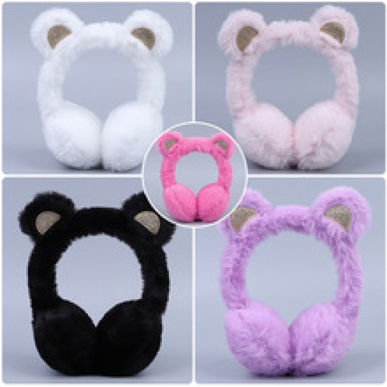 Korean version anti-freeze plush ear cups, warm folding, winter ear protection for students, cute anti-freeze cycling ear protection covers Korean version anti-freeze plush ear cups, warm folding, winter ear protection for students, cute anti-freeze cycling ear protection covers