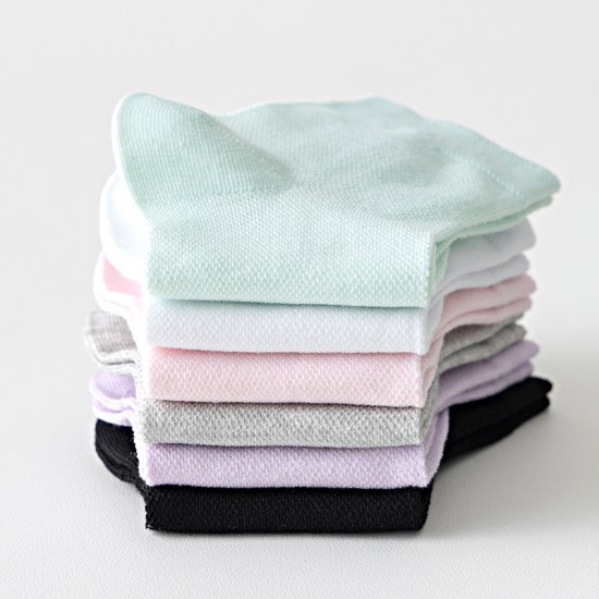 Wholesale of thin socks, women's summer cotton socks with mesh breathability, solid color cotton mid-calf socks, spring and autumn cotton socks, women's socks and long socks Wholesale of thin socks, women's summer cotton socks with mesh breathability, solid color cotton mid-calf socks, spring and autumn cotton socks, women's socks and long socks
