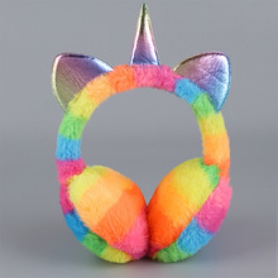 Winter unicorn ear cups, warm ear covers, ear sequins, ear bags, cute ear protection, cold protection, plush cross-border