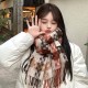 2024 New autumn and winter atmosphere checkered tassel warm scarf for men and women, thickened long scarf gift for couples 2024 New autumn and winter atmosphere checkered tassel warm scarf for men and women, thickened long scarf gift for couples