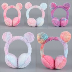 The new 2024 sequined cat ear-shaped ear cups are cute and warm in winter. They are foldable and have a contrasting color plush girl ear cover