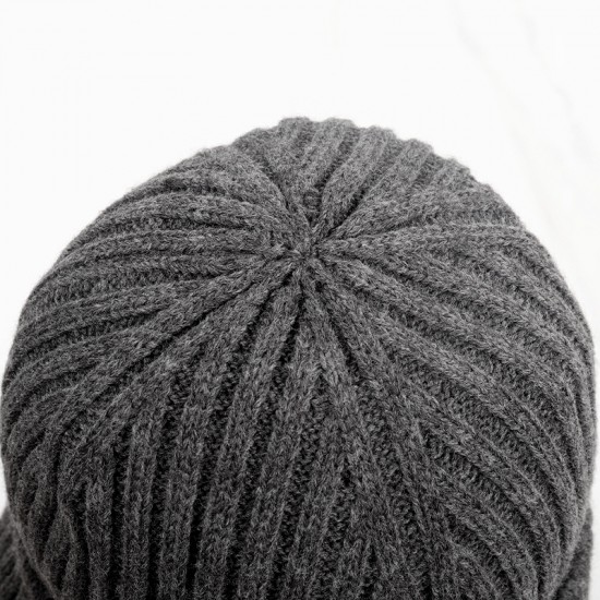 Winter European And American Dome Men's And Women's Hat Simple Joker Knitted Wool Beanless Fleece-lined Double Outdoor Warm Hat Winter European And American Dome Men's And Women's Hat Simple Joker Knitted Wool Beanless Fleece-lined Double Outdoor Warm Hat