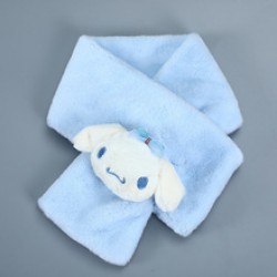 2023 Autumn/Winter children's scarf, parent-child plush thickened imitation rabbit fur baby scarf, cartoon Korean version warm scarf