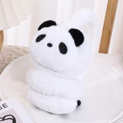 Cute panda ear cups for children to keep warm in winter with adjustable fleece, thickened imitation rabbit hair, girls' ear protection and warm cover ear tips