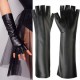 Extended leather gloves for women, half-finger thin, fleece, windproof, warm and stylish outdoor fur gloves Extended leather gloves for women, half-finger thin, fleece, windproof, warm and stylish outdoor fur gloves