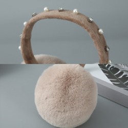 Korean version foldable cute hamburger warm ear cups are portable for both men and women in autumn and winter to keep them warm and protected from the cold. The plush ears are fluffy and warm