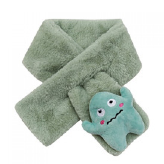 Children's scarves, plush imitation rabbit fur, autumn and winter boys and girls' scarves, thickened and warm cartoon scarves for students and babies Children's scarves, plush imitation rabbit fur, autumn and winter boys and girls' scarves, thickened and warm cartoon scarves for students and babies