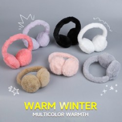 New winter warm imitation rabbit fur ear cups, foldable men's and women's ear protectors, anti-freezing and cold-proof, versatile student ear bag caps